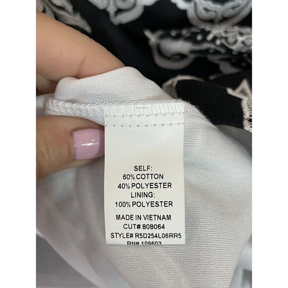 Rabbit Rabbit Rabbit Designs Dress Sz 16 Plus Black White Wedding Career Retro - Picture 4 of 7